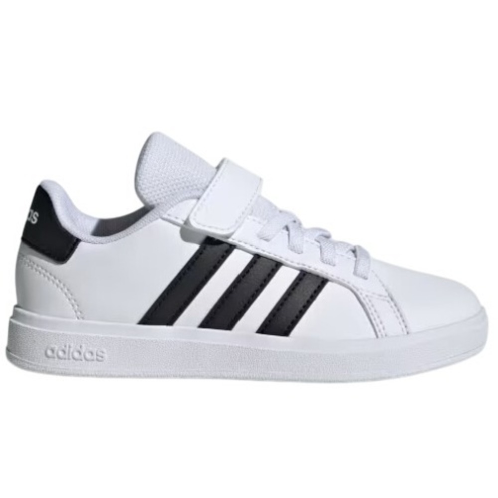 Adidas‎ Grand Court 2.0 Shoes White Black Hook Loop Sneakers Toddler Youth